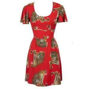 Trashy Diva My Pet Leopard Thursday Dress 10 GUC